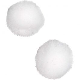 Pompons, D 20 mm, Weiß, 100 Stk/ 1 Pck [HOB-51858]