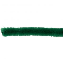 Chenilledraht, L 30 cm, Dicke 15 mm, Dunkelgrün, 15 Stk/ 1 Pck [HOB-52104]