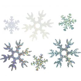 Pailletten - Sortiment, Größe 25+45 mm, Hellblau, Silber, Weiß, 30 g/ 1 Pck [HOB-52177]