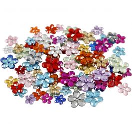 Strasssteine, D 6+10+12 mm, Sortierte Farben, 252 Stk/ 1 Pck [HOB-522030]