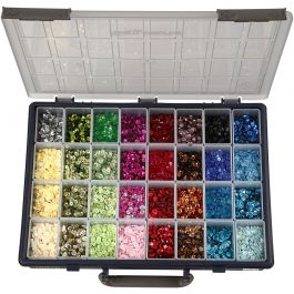 Pailletten - Sortiment, D 6 mm, 32x25 g/ 1 Pck [HOB-52232]