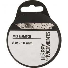 Satinband, B 10 mm, Beige, 8 m/ 1 Rolle [HOB-524606]