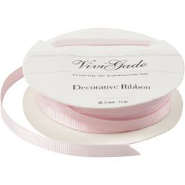 Zierband, B 6 mm, Rosa, 15 m/ 1 Rolle [HOB-52475]