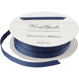 Zierband, B 6 mm, Blau, 15 m/ 1 Rolle [HOB-52478]
