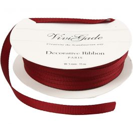 Zierband, B 6 mm, Rot, 15 m/ 1 Rolle [HOB-52482]