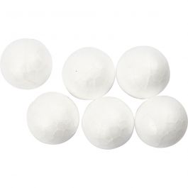 Styropor-Kugeln, D 1,5 cm, Weiß, 200 Stk/ 1 Pck [HOB-542990]