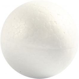 Styropor-Kugeln, D 5 cm, Weiß, 5 Stk/ 1 Pck [HOB-543040]
