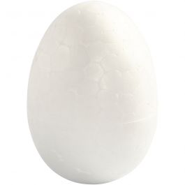 Styropor-Eier, H 4,8 cm, Weiß, 10 Stk/ 1 Pck [HOB-543190]