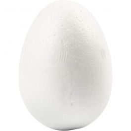 Styropor-Eier, H 6 cm, Weiß, 50 Stk/ 1 Pck [HOB-543201]