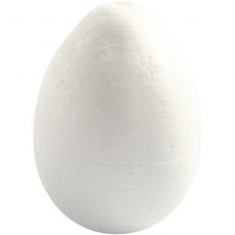Styropor-Eier, H 10 cm, Weiß, 5 Stk/ 1 Pck [HOB-543220]