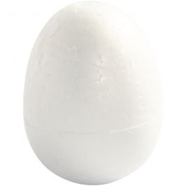 Styropor-Eier, H 7 cm, Weiß, 5 Stk/ 1 Pck [HOB-543250]