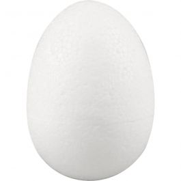 Styropor-Eier, H 7 cm, Weiß, 50 Stk/ 1 Pck [HOB-543251]