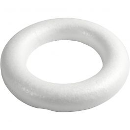 Styroporring, flach, Größe 30 cm, Dicke 40 mm, Weiß, 1 Stk [HOB-54350]