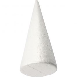 Kegel, H 25 cm, D 10 cm, Weiß, 1 Stk [HOB-54367]