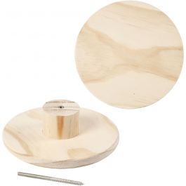 Garderobe, Runde Platte, T 4,5 cm, D 15 cm, 1 Stk [HOB-54407]