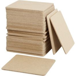 Untersetzer, Größe 10x10 cm, Stärke: 3 mm, MDF, 50Stck. [HOB55761]