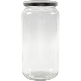 Aufbewahrungsglas, Transparent, H: 18,8 cm, D 8,8 cm, 1000 ml, 6 Stk/ 1 Box [HOB-55913]