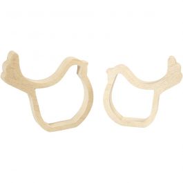 Osterküken-Silhouetten, H 13 cm, T 2 cm, B 13 cm, 2 Stk/ 1 Pck [HOB-56434]