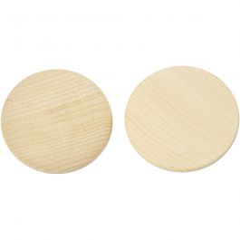 Holzknöpfe, D 50 mm, Dicke 10 mm, 50 Stk/ 1 Pck [HOB-56658]