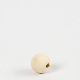 Holzperle, D 15 mm, Lochgröße 3 mm, 20 Stk/ 1 Pck [HOB-566660]