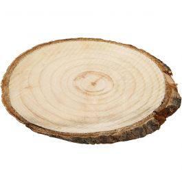 Holzscheiben, Größe 9,5x6 cm, Dicke 6 mm, 12 Stk/ 1 Pck [HOB-568011]