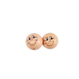 Gesicht "Smiley", D 30 mm, Hellbeige, 10 Stk/ 1 Pck [HOB-57099]