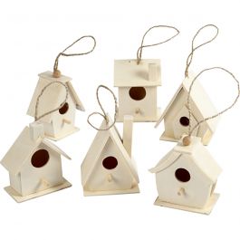 Vogelhaus, H 7 cm, 6 Stk/ 1 Pck [HOB-575770]