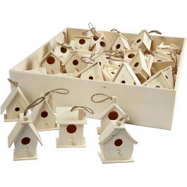 Vogelhaus, H 7 cm, 6x10 Stk/ 1 Pck [HOB-57577]