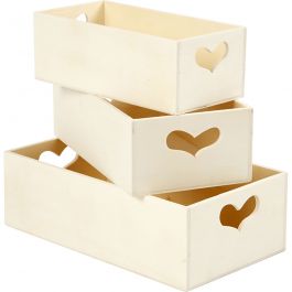 Aufbewahrungsboxen, H 6,3+5,8+5,5 cm, L 20,5+18+15,8 cm, B 11,5+9,8+7,8 cm, 3 Stk/ 1 Set [HOB-57767]
