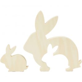 2in1 - Holzfigur, H 5+10,5 cm, T 1,2 cm, B 5+10 cm, 1 Set [HOB-57900]