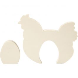 2in1 - Holzfigur, H 7,5+16 cm, B 6,3+19,5 cm, Dicke 2 cm, 1 Set [HOB-57901]