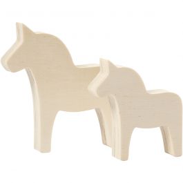 Pferd, H 8+10 cm, B 7+9,5 cm, Dicke 1,8 cm, 2 Stk/ 1 Pck [HOB-57922]