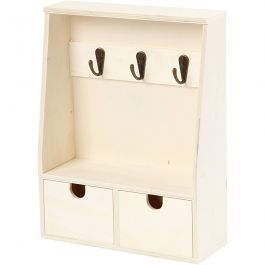 Schlüsselbrett, H 28,5 cm, T 5-8 cm, B 22 cm, 1 Stk [HOB-57948]
