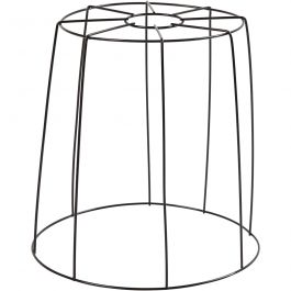 Lampenschirm-Gestell, H 20 cm, D 15,5-20 cm, Schwarz, 1 Stk [HOB-58025]