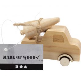 LKW mit Weihnachtsbaum, H 6 cm, L 7 cm, B 3,5 cm, 1 Stk [HOB-58069]