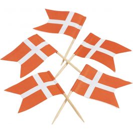Kuchenflagge, H 6,5 cm, Größe 4,1x2,9 cm, 100 Stk/ 1 Pck [HOB-59122]