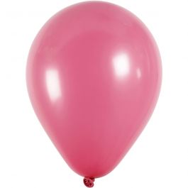 Ballons, rund, D 23 cm, Dunkelpink, 10 Stk/ 1 Pck [HOB-59167]