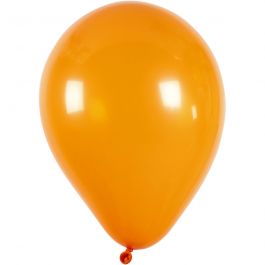 Ballons, rund, D 23 cm, Orange, 10 Stk/ 1 Pck [HOB-59169]
