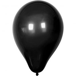 Ballons, D 23 cm, Schwarz, 10 Stk/ 1 Pck [HOB-592002]