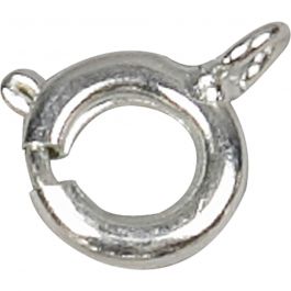Federringverschluss, D 7 mm, Silber, 10 Stk/ 1 Pck [HOB-600300]