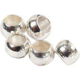 Quetschperlen, D 2 mm, Silber, 1000 Stk/ 1 Pck [HOB-60104]