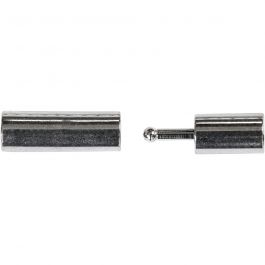 Magnetschloss, Größe 3x14 mm, Lochgröße 2 mm, Versilbert, 40 Stk/ 1 Pck [HOB-60132]