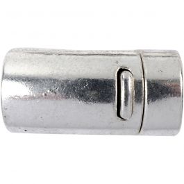 Magnetverschluss, D 26 mm, Lochgröße 10 mm, Antiksilber, 1 Stk [HOB-60146]