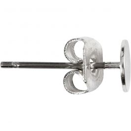 Ohrstecker, L 13 mm, Versilbert, 10 Stk/ 1 Pck [HOB-603080]