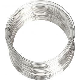 Memory-Draht, D 6 cm, Dicke 0,8 mm, Versilbert, 1 Stk [HOB-61503]