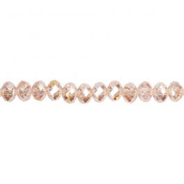Glasschliffperlen, Größe 5x6 mm, Lochgröße 1 mm, Rosa, 100 Stk/ 1 Pck [HOB-61673]