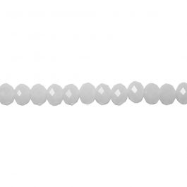 Glasschliffperlen, Größe 5x6 mm, Lochgröße 1 mm, Kristall mattiert, 100 Stk/ 1 Pck [HOB-61688]