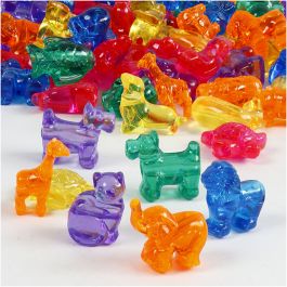 Geformte Kunststoffperlen, Größe 25 mm, Lochgröße 4 mm, Sortierte Farben, 700 ml/ 1 Dose [HOB-61825]