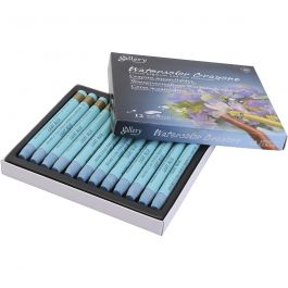 Gallery Aquarell-Kreide, Hellblau, 12 Stk/ 1 Pck [HOB-427352]