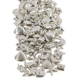 Silberanhänger, Größe 15-20 mm, Lochgröße 3 mm, 80 g/ 1 Pck [HOB-63842]